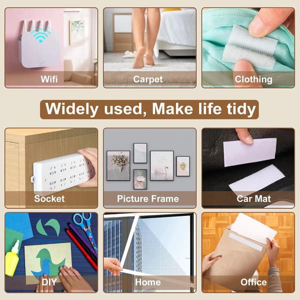 20mm*10m - Hook and Loop Tape - Self-Adhesive Tape - Reusable Tape - Nylon Fastening Tape