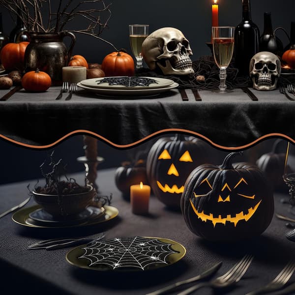 100 kpl Halloween-servettejä, 3-kerroksinen hämähäkinseittipaperi