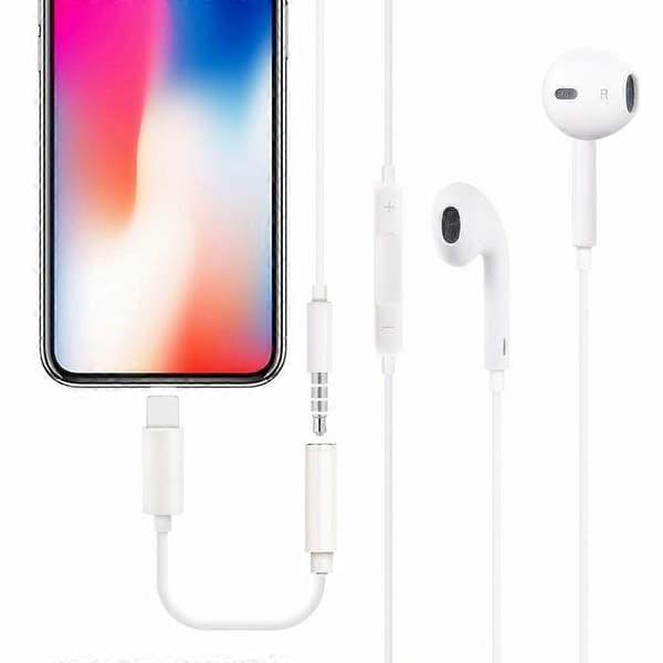 Lightning 8Pin Han til 3,5 mm Hun Port Lydkabel til iPhone X/8/8 Plus osv.
