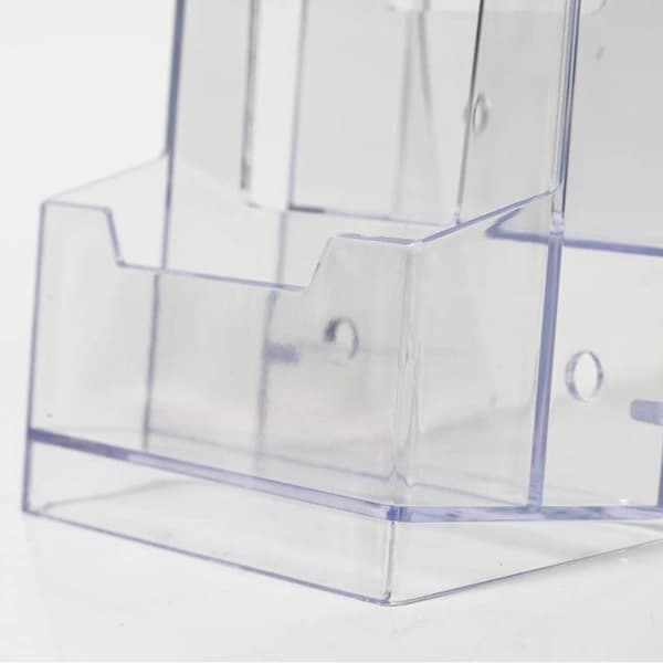 Transparent affischställ för visitkort Broschyrställ Pamphlet Skrivbordsdisplayställ - A