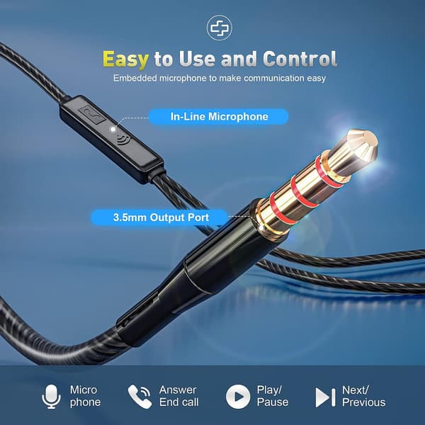 Wired Earbuds 5-pack, Earbuds with Microphone, Headphones