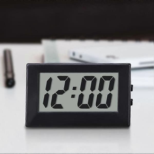 Mini Car Clock Auto Dashboard Desk Digital Clock Watch Gauge Small LED Electronic Clock Date Time Calendar Display