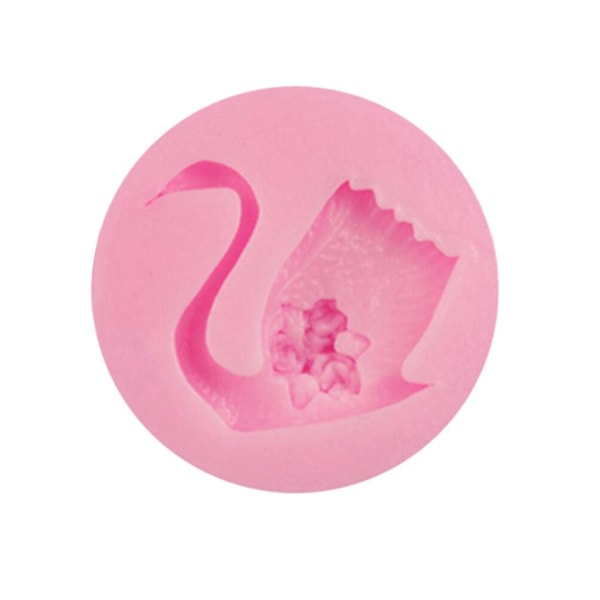 Lille Svane Fondant Kakeformer Silikon Bakeform Cupcake Dessert Sjokoladeform Rosa Pink