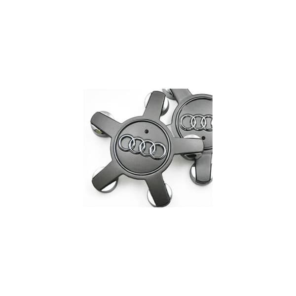 Sæt med 4 navkapsler 4f0601165 N hjulemblem, til 135 mm navkapsler til Audi (grå)