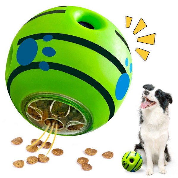 Hundboll, Vobblande Skrattande Hundboll för Valpar Små Hundar, Interaktiv Hundleksak, Vagglande Kvittrande Leksak, Valp Tugga Odestrukterbar Boll för Små Raser