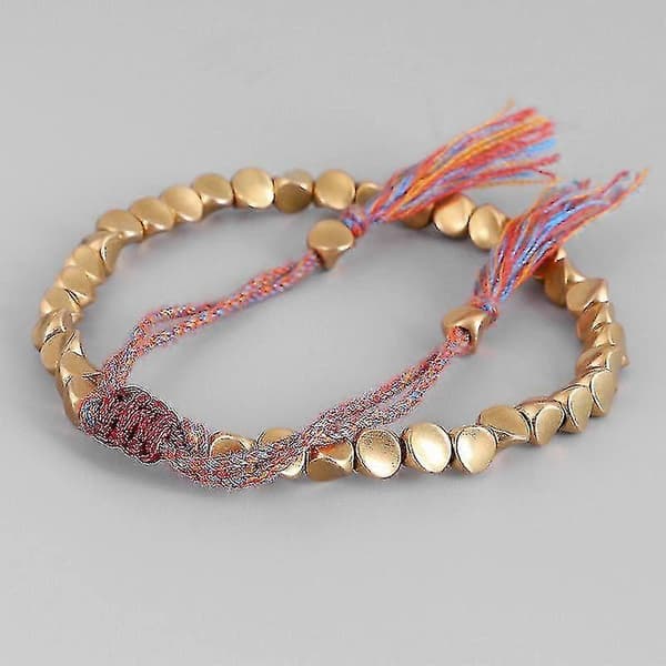 Handgjort tibetanskt kopparpärlarmband (1 st)