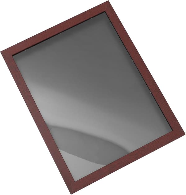 Sportsgenser Vitrineskap med Frontåpning Tre Shadow Box, Rektangulær Brun Ramme
