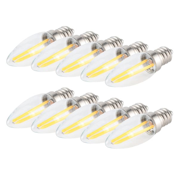 10 st E12 Lång Filament LED-lampor Dimbar 1,5W AC110V för Hembelysning 0.1 0.1