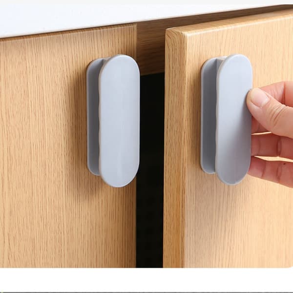 2-Pack Self-Adhesive Handles for Cabinets and Drawers - Easy Installation, No Drilling Required