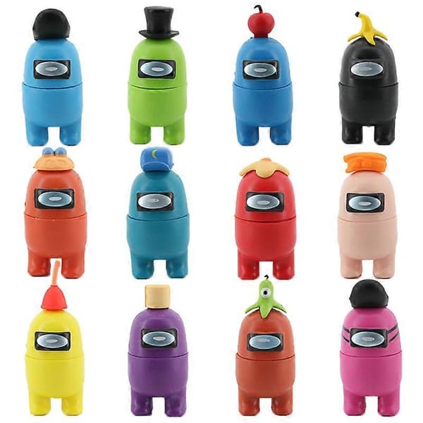12-pakning Among Us-figurer (8-10 cm)