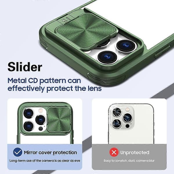 iPhone 14 Pro Max 360 Full Body Sliding Camshield -puhelinkotelo