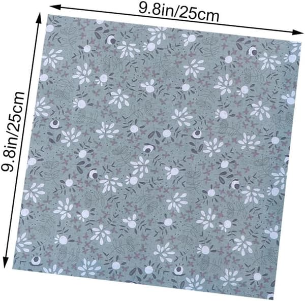 Cotton Fabric Pack 14 pcs Grey DIY Patchwork Fabric Squares 25x25cm