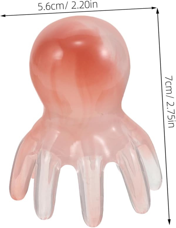 Octopus Claw Head Scalp Massager 2pcs Manual Scalp Massage Comb Pink Meridian Scraping Tool
