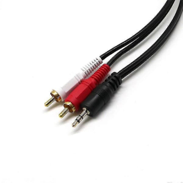 5 m lydkabel 3,5 mm jack til RCA-stik RCA-stik RCA til AUX-stik
