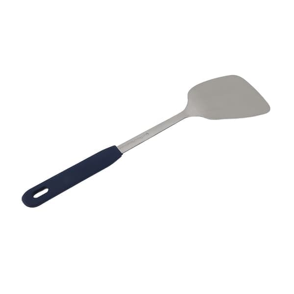 304 rustfritt stål hullsleiv/stekespade med silikonhåndtak (uten hull)
