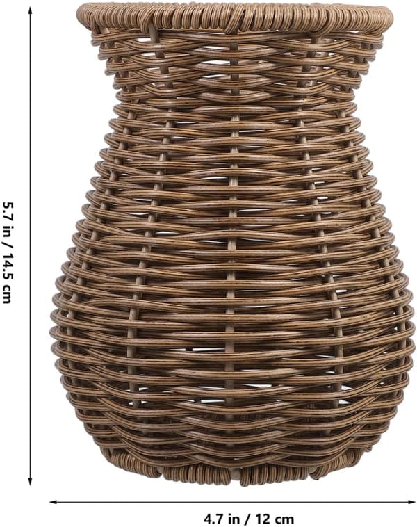Liten rottingvase for blomster 5,7\"