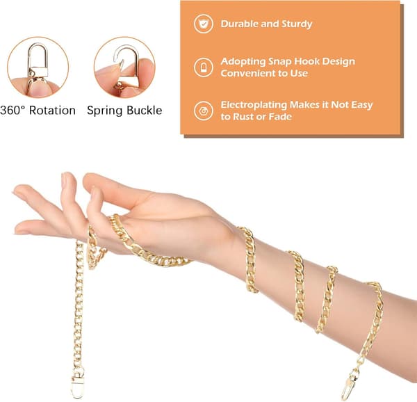 Handbag Chain, 4 Pcs Handbag Chains, Handbag Chain with Swivel C C
