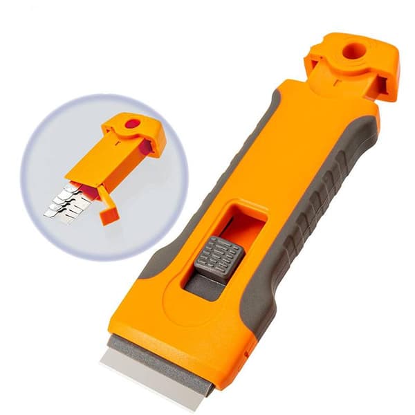 Professional 10-piece scraper set for ceramic and induction hobs with replacement blades, ideal for cleaning and beauty