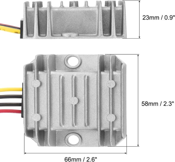 DC 24V til 12V strømomformer 5A 60W nedtrapping