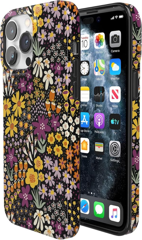 iPhone 14 Pro Max Deksel | Plommeblomstret | Klassisk Ultratynt Design