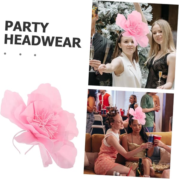 Stor blomsterfascinator för bröllop och tebjudningar – Dekorativ damhatt med vacker blomdesign