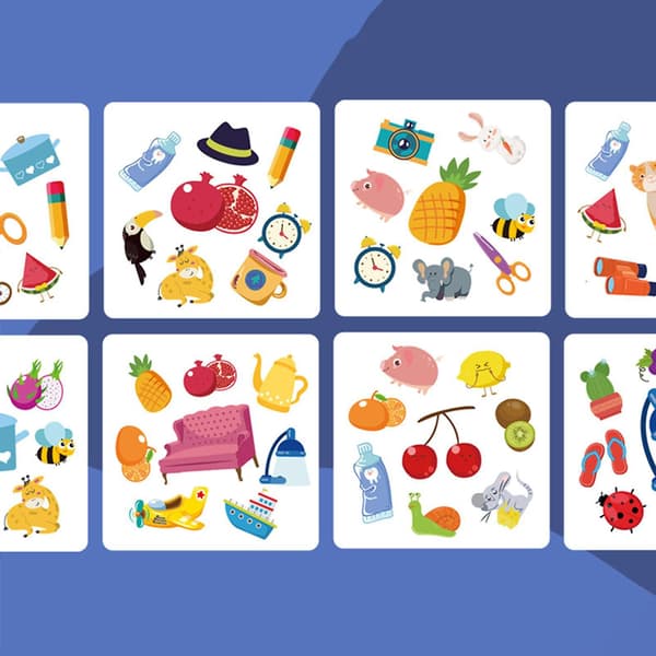 Animal Memory Game 54 Blocks for Memory Cognition Preschool Education Card Set