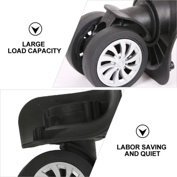 4 stk. Udskiftningshjul til bagagekuffert Universal drejelige hjul Hjul Bagage Mute Hjul Lejer Hjul Rulle Heavy Duty hjul til rejsedragtc