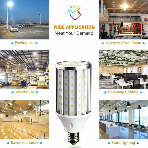 LED Corn Bulb E27 30W, Cool White? LED Bulb E27 Non-Dimmable LED Corn Bulb (30W Warm Light)