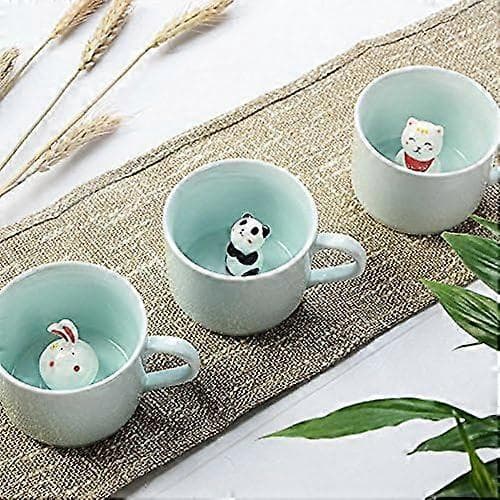 Kaffe Mælk Te Keramisk Krus 3D Dyr Morgenkrus Bedste Gave til Morgendrikke. (Panda)