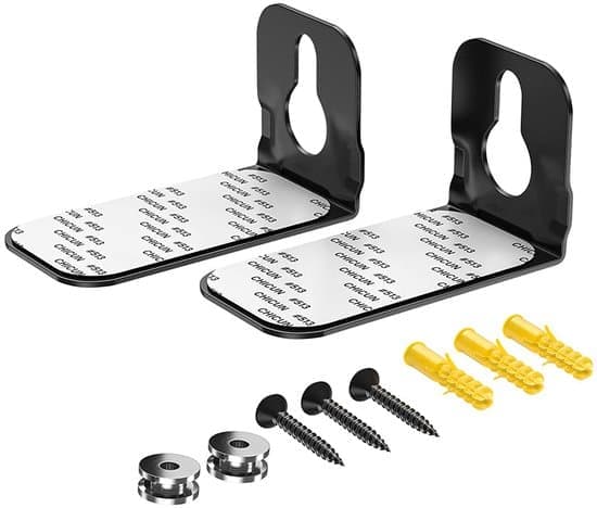 2 Brackets - Speaker Wall Mount - Universal Speaker Wall Mount - Speaker Stand - Universal Speaker Wall Mount Set - Universal - With Anti-Slip [Ho]