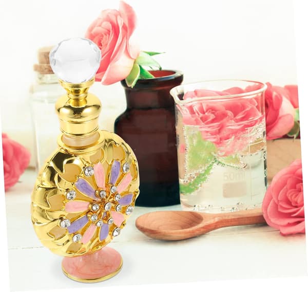 Refillable Essential Oil Glass Bottles 8 Pcs 30ml Vintage Perfume Containers