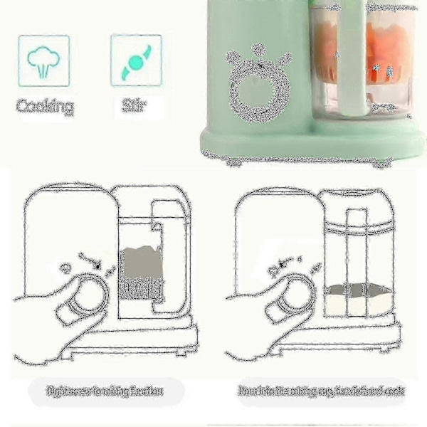 Babymadprocessor, Purémadprocessor, Dampkoger og Blender, Varmer, Alt-i-én Automatisk Madlavning