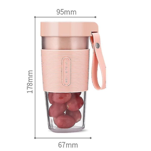 Mini Saftkopp Bärbar USB-laddning Fruktmixer Elektrisk Juiceblandningskopp