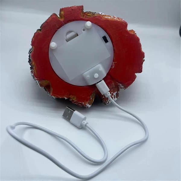 LED nattlys 3D falsk trebrann dekorative bordpynt