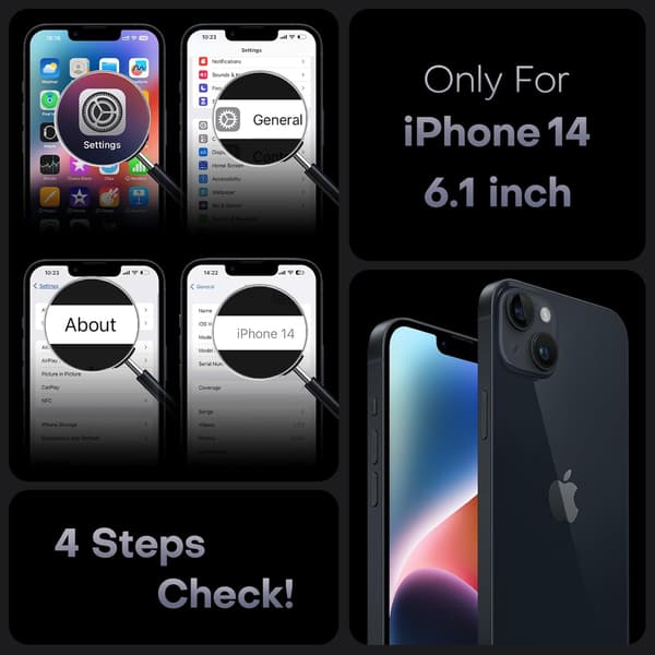 Magnetic Case for iPhone 14 - Full Camera Protection, MagSafe Compatible, Transparent Matte Back