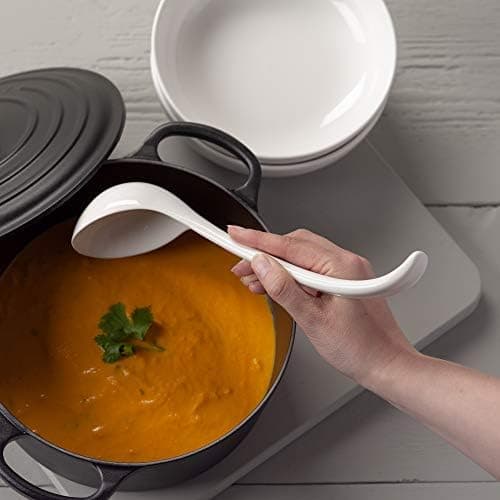T366 Traditionell Porslinsslev för Sås och Soppa, 27cm – Vit Vit Slev Vit Slev Vit Slev