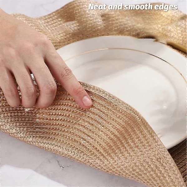Wavy Round Coaster, Round Anti-scald Mat, Dining Table Insulation Western Style Coaster, Kitchen Table Mat, Red