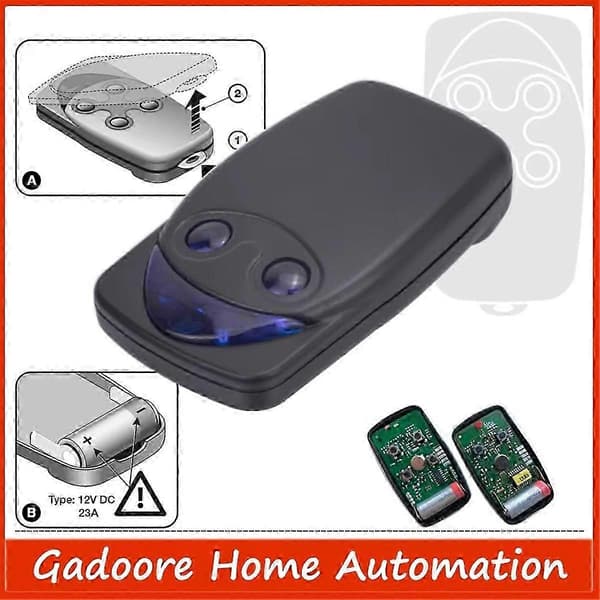 FLO2R-S 433MHz Rullende Kode Garasjeportfjernkontroll FLO2R-S Grindfjernkontroll Flor-2