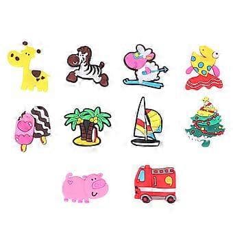 10 pcs Refrigerator Magnet Sticker Magnetic Fridge Decor (Mixed Pattern)
