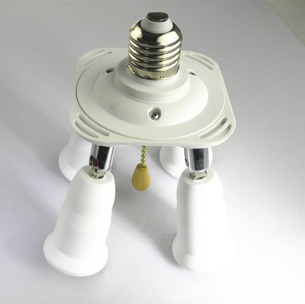 4 i 1 E27 fatningssplitteradapter fatningssplitteradapter fatningskonverterholder til E27 Ampo