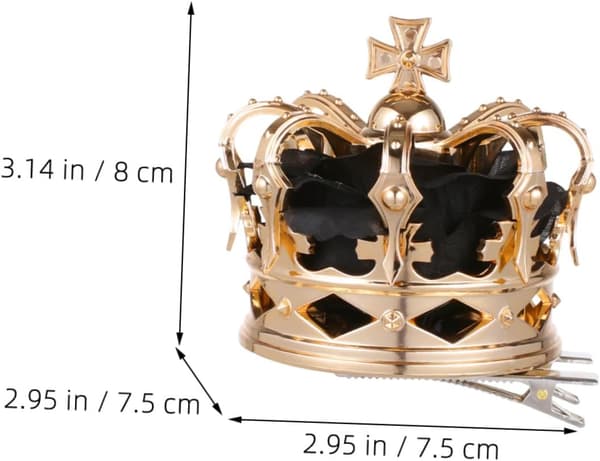 2 stk. kronehårklemmer til sorte prinsessehårnåle Halloween hovedbeklædning fest håraccessories