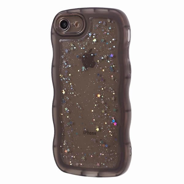 JTW-serien Cover til iPhone 7/8/SE (2020)/SE (2022) Glitterstjerner Bølget Kant TPU-beskyttelse Multicolor Style A Multicolor Style A