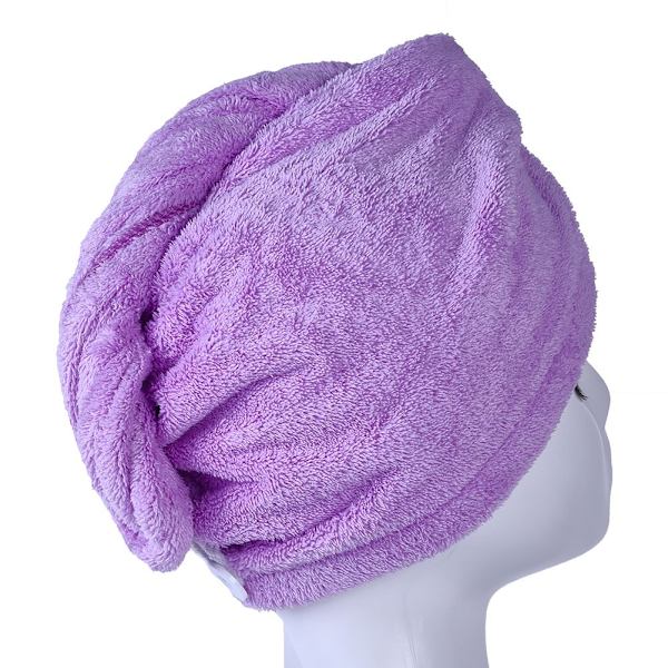 Mikrofiber Hårhandduk Ultra Absorberande Twist Hår Turban Torkningshatt Hår Wrap