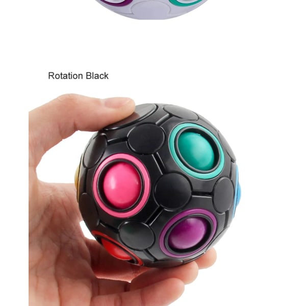 3D Pusselboll Magic Rainbow Speed ​​​​Cube Ball Magic Rainbow Ball Pedagogiska leksaker för barn och vuxna dekompression