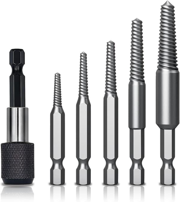 Screw Extractor, Professional Screw Extractor, Left-Handed Thread, Bolt Extractor, for Handles