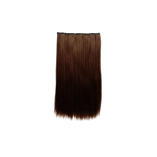 Clip-on extensions - til krøllet og glat hår - 70cm mørkebrun DarkBrown one size