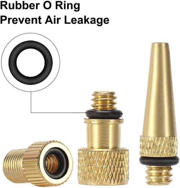 Cykelventiladapter, 16 messing cykelpumpeadaptere, kuglepumpenål, oppusteligt legetøj til balloner, dyseadapter, luftpumpe tilbehør til