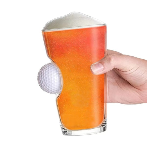 Ölglas med riktig golfboll ， Fantastisk drickspresentidé för golfare och golfentusiaster!