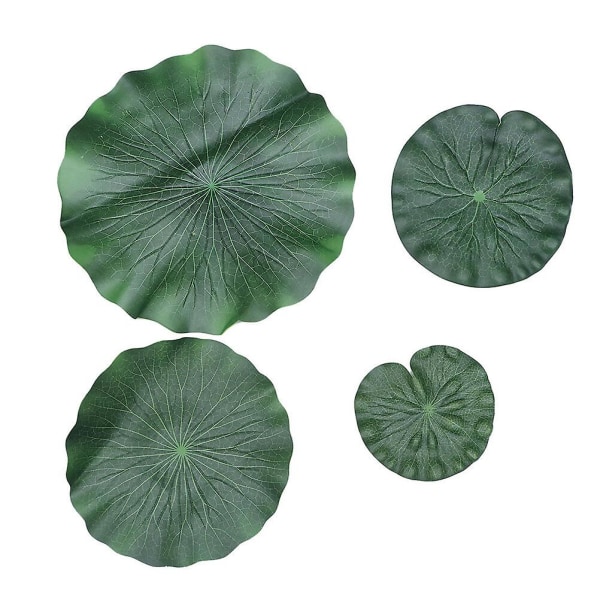 Kunstig Plante Akvarium Lotusblad Vanddam Planter Falske Blade Fiskekum PlanteGrøn40X40cm Green 40X40cm