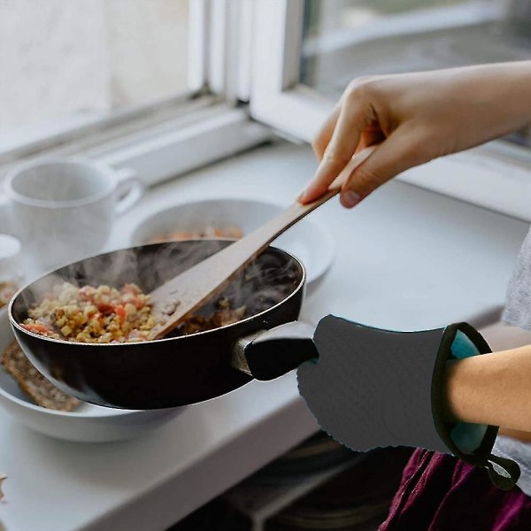 Varmebestandige Handsker Bbq Køkken Silikon Ovn Handsker, Sikker Håndtering